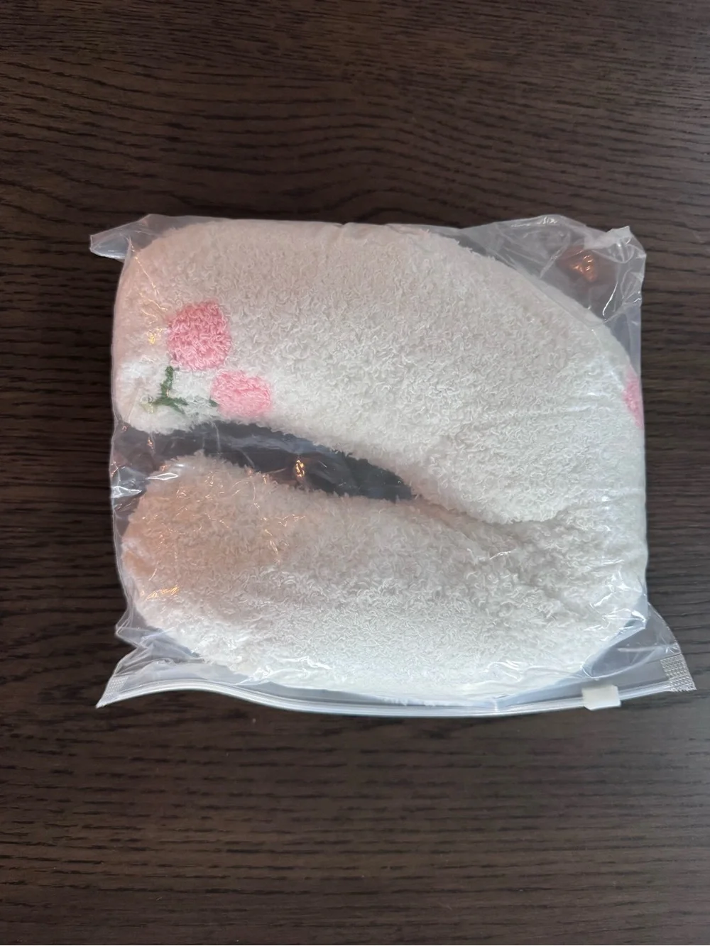 BRAND NEW! Plush White Small Pet Pillow with Pink Cherries